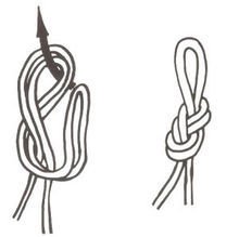 只要将绳索对折后打个八字结,便形成双重八字结.