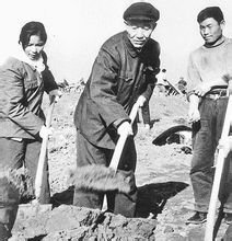 1980年在七机部某基地视察,参加植树活 1980年在七机部某基地视察,参加植树活