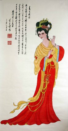 黄东雷工笔画作品《杨贵妃十大美图》