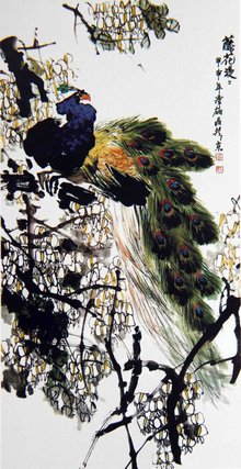 珍禽集锦-国画谭翃晶作品