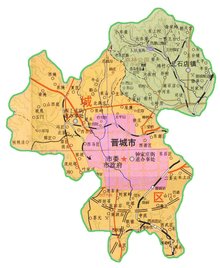 晋城城区地图放大版图片