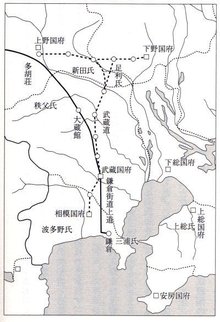 久寿2年(1155年),义贤开始向义朝领下的武藏国出手,迎娶秩脚合销块是
