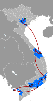 芽庄→大叻→平顺省藩切市→富国岛→胡志明市→边和市→平阳省d06