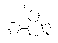 艾司唑侖結構式