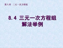 三元一次方程组