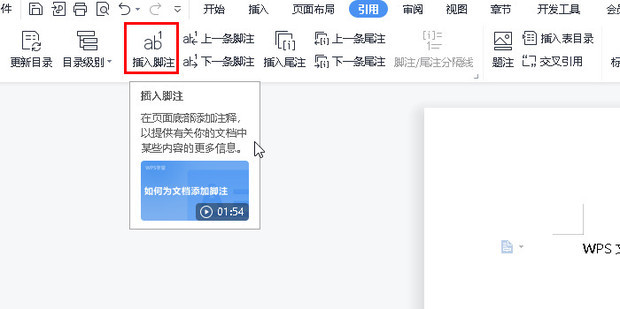WPS文字如何添加脚注_360新知