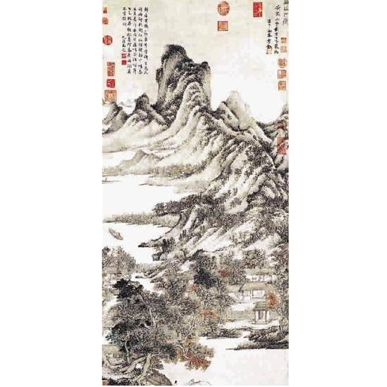 元王蒙秋山草堂图图册_360百科