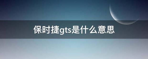 保时捷g来自ts是什么意思