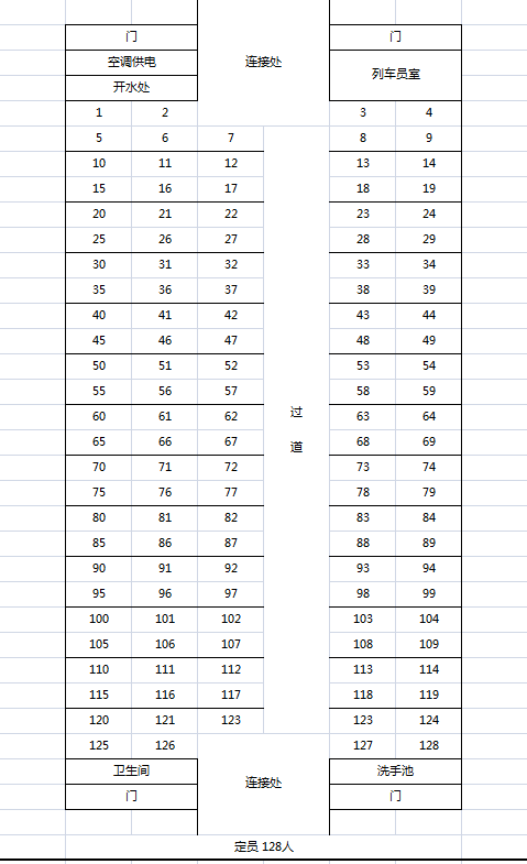 z166座位分布图图片