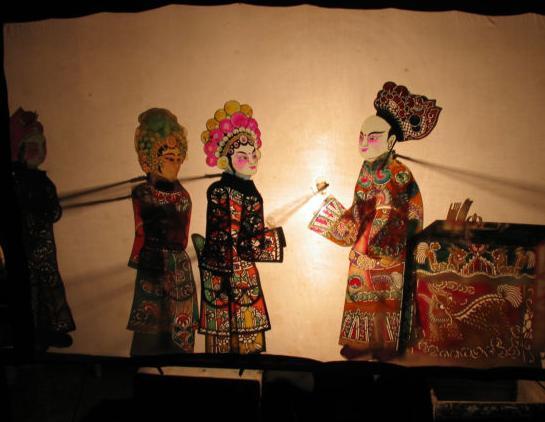 衡山影子戏表演场景