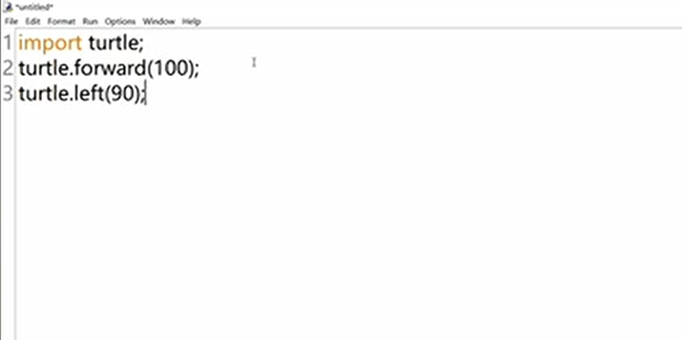 如何使用python语言中的turtle绘制正方形并显示_360新知