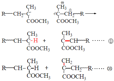 并写出甲基丙烯酸甲酯自由基聚合时终止反应方程式.