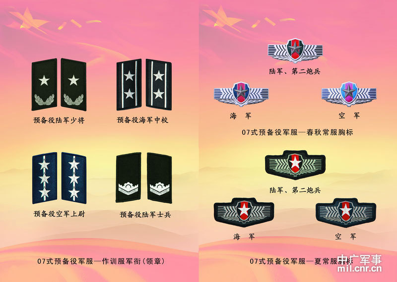 预备役军衔图册_360百科