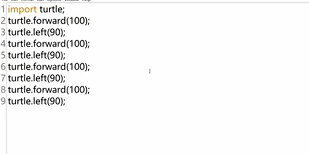 如何使用python语言中的turtle绘制正方形并显示_360新知