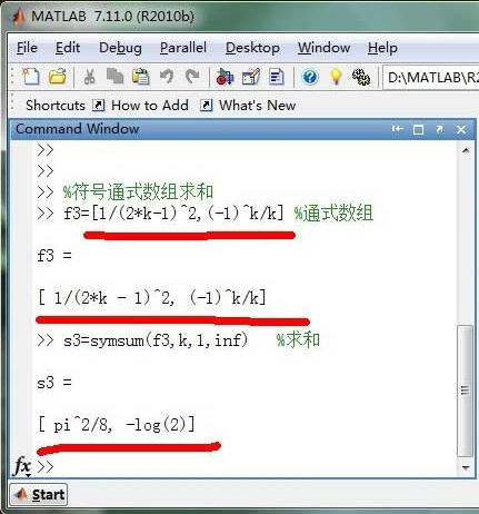 如何用matlab进行级数或数列的符号求和_360新知