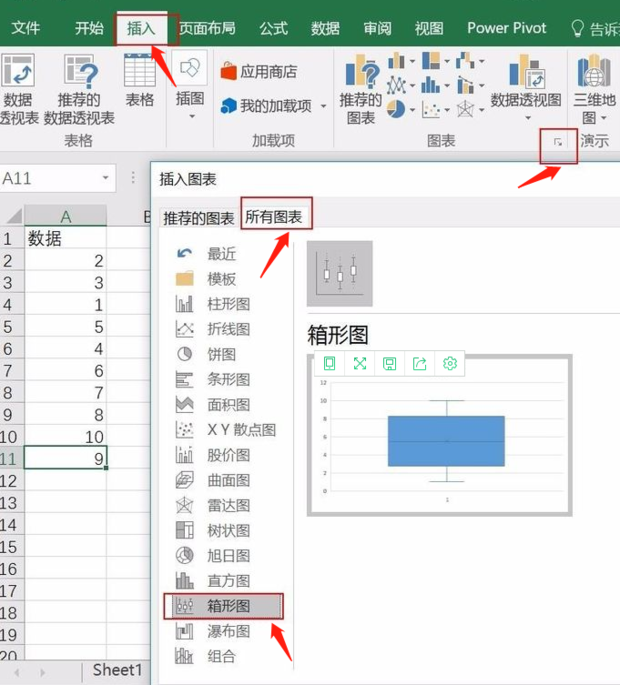 EXCEL箱形图绘制_360新知