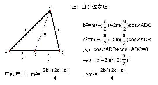 三角形中线定理图册_360百科