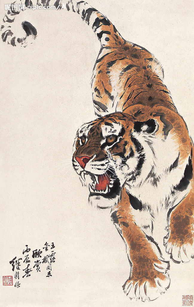 猛虎下山图册_360百科