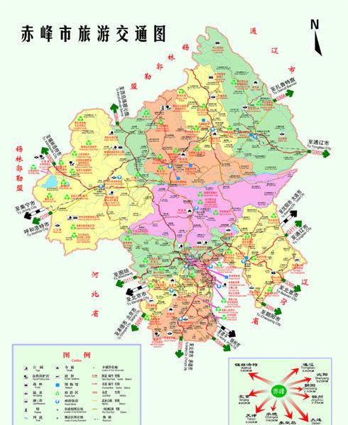 赤峰市各旗县地图图片