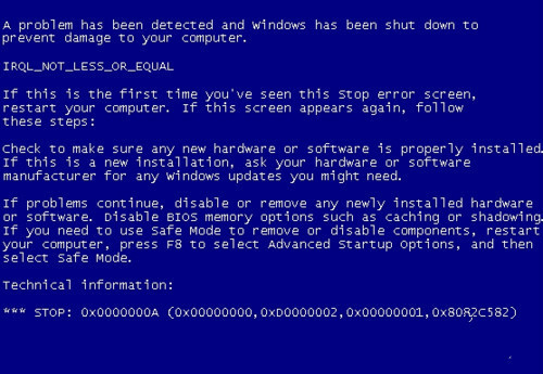常见windows蓝屏故障分析 360新知