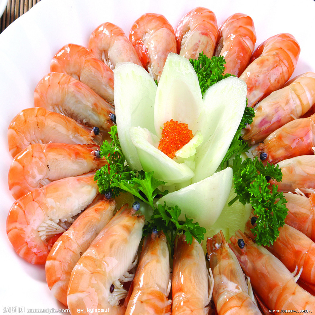 明虾白灼,姜葱炒虾,水煮虾最简单蘸汁_大山谷图库