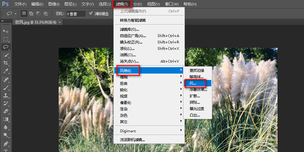 PS怎么做出风吹的效果_360新知