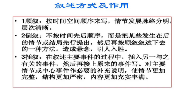 叙述方法有哪几种_360新知