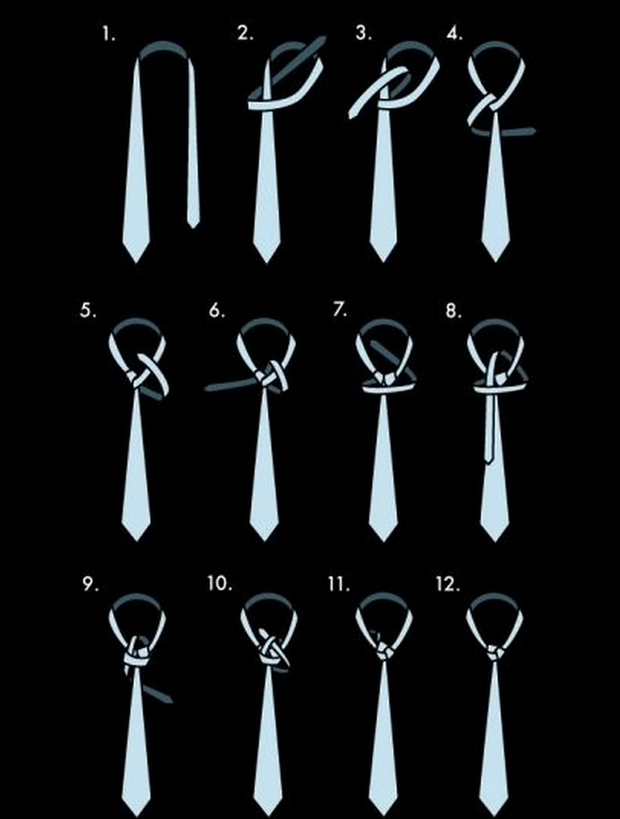 卫衣领带打结方法图片