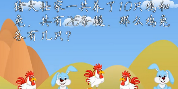 鸡兔同笼解题思路与方法_360新知
