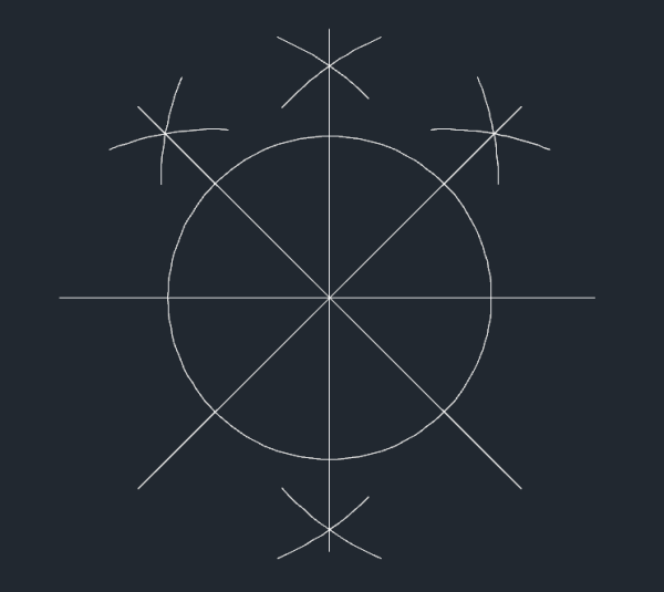 如何用圆规画圆的八等分,带图的?