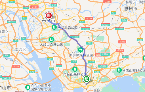 深圳与东莞地图图片